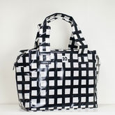 サムネイル：ボックスバッグ オイルクロス Ripp BLACK/WHITE