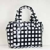 サムネイル：ボックスバッグ オイルクロス Ripp BLACK/WHITE （10-GURPPEN別注）