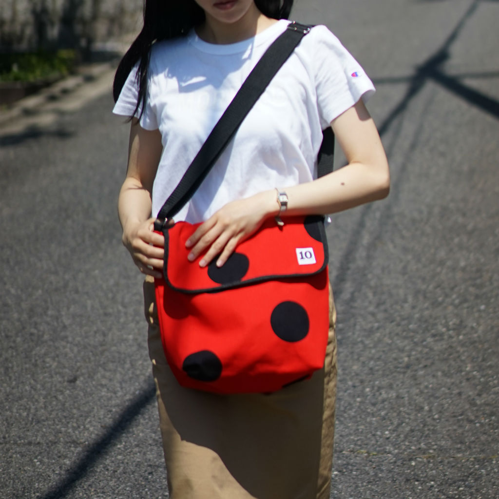 ショルダーバッグ キャンバス Ciao red