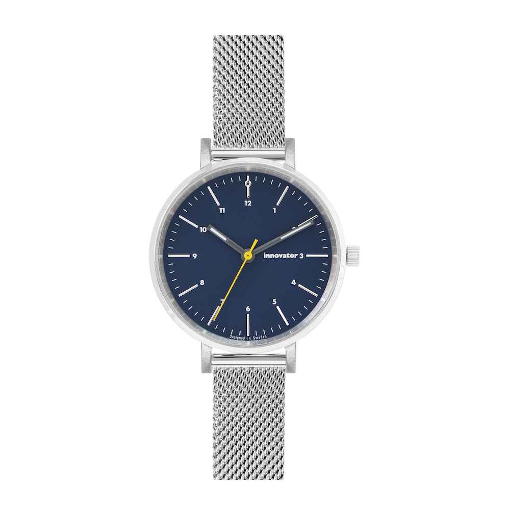 腕時計 エンケルメッシュ 32mm シルバー × ブルー（innovator / イノベーター）