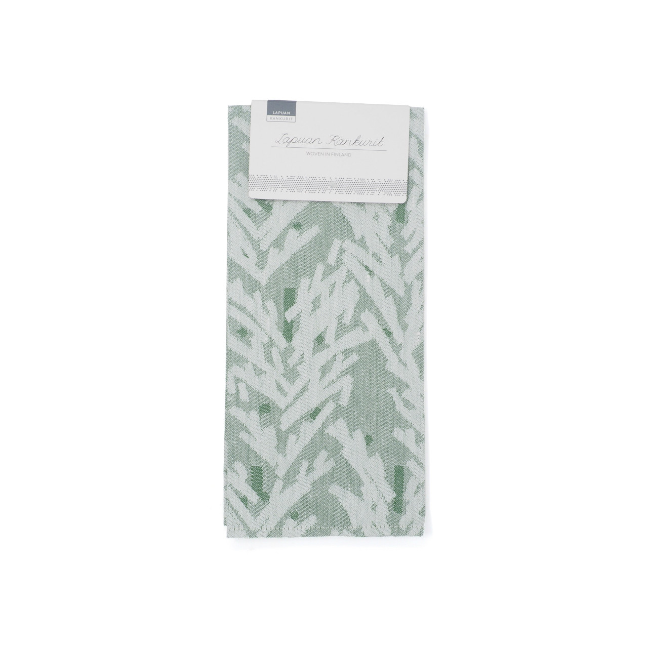 KUUSI towel white / moss（LAPUAN KANKURIT ラプアンカンクリ）