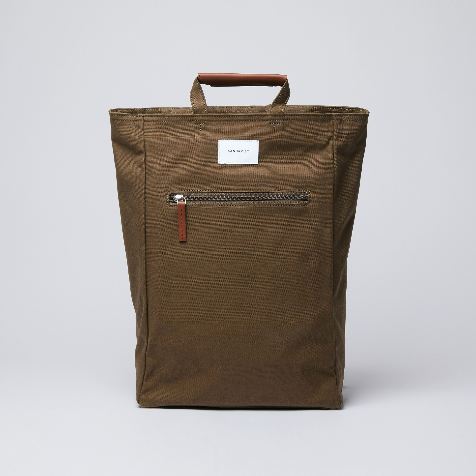 SANDQVIST サンドクヴィスト Olive with Cognac Brown Leather