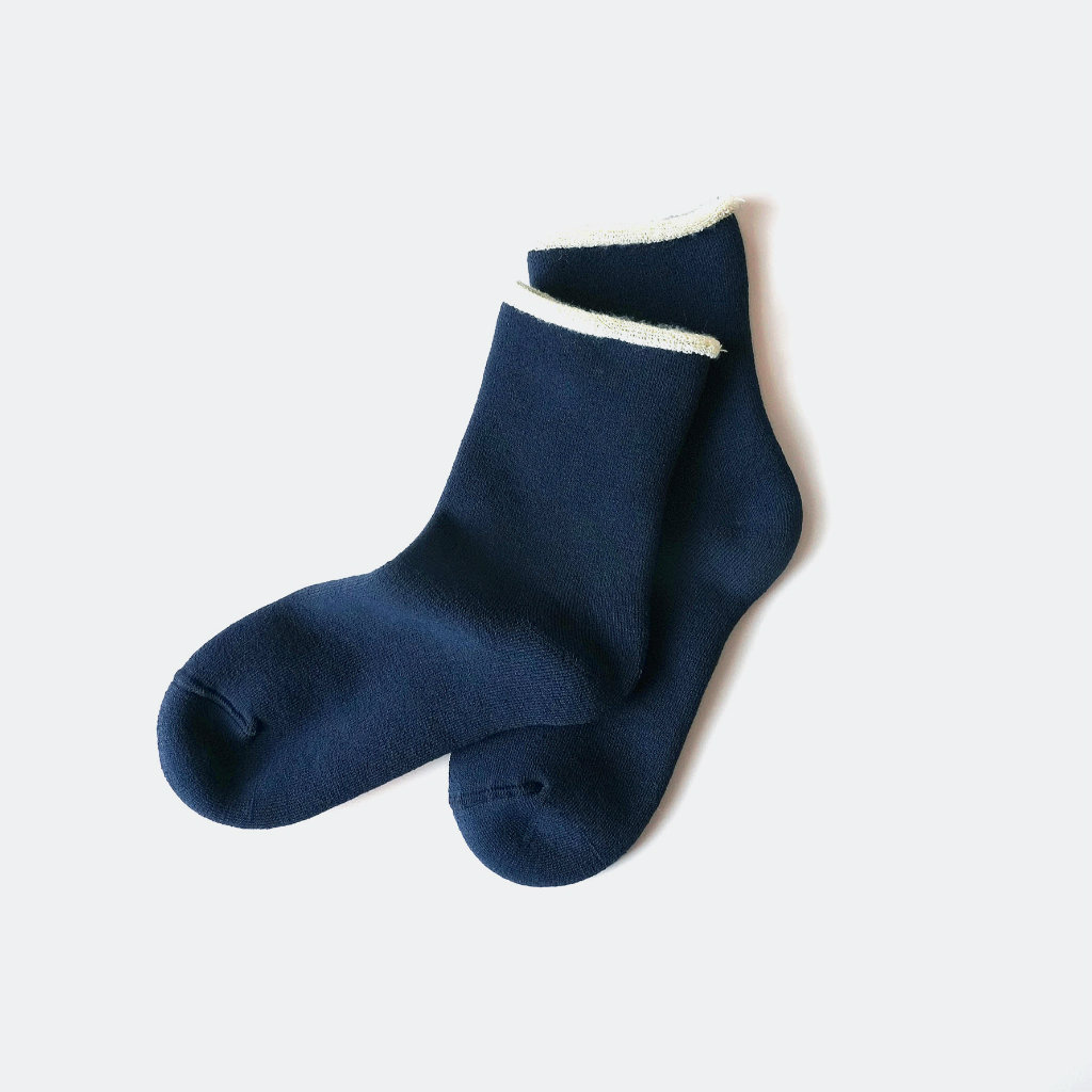 fluffy socks SIMPLE（navy）FEEL MY FOOT STEPS ウールソックス フィンランド製
