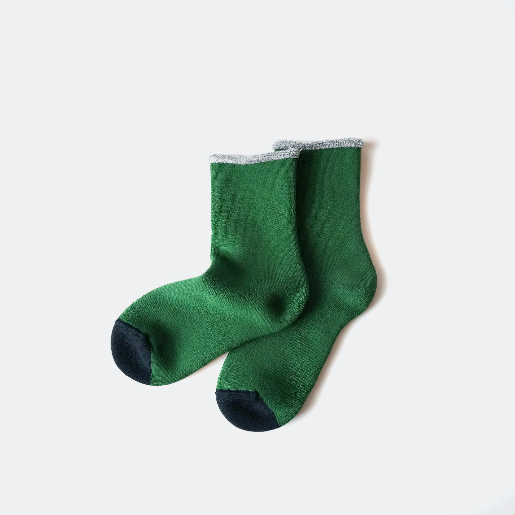 fluffy socks SIMPLE（green）FEEL MY FOOT STEPS ウールソックス フィンランド製