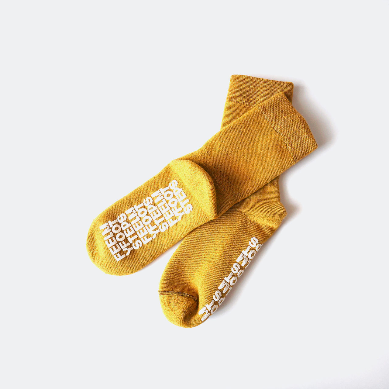 all terry socks SOLID（dark yellow） FEEL MY FOOT STEPS