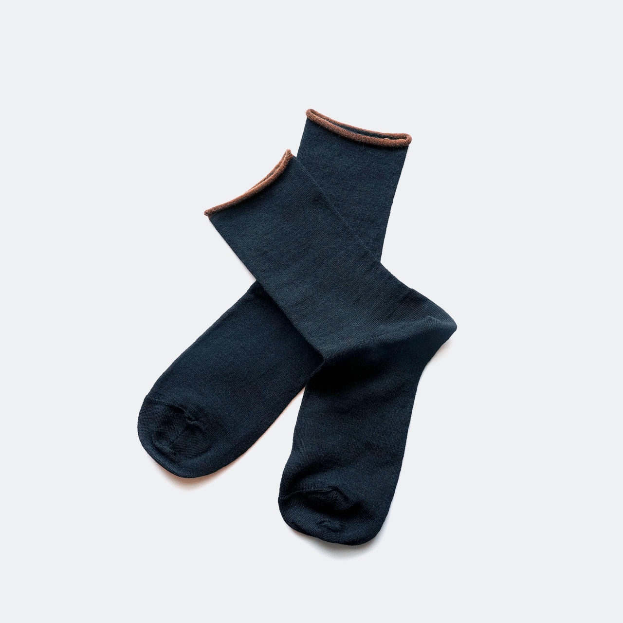 flat socks SIMPLE（black）FEEL MY FOOT STEPS ウールソックス フィンランド製