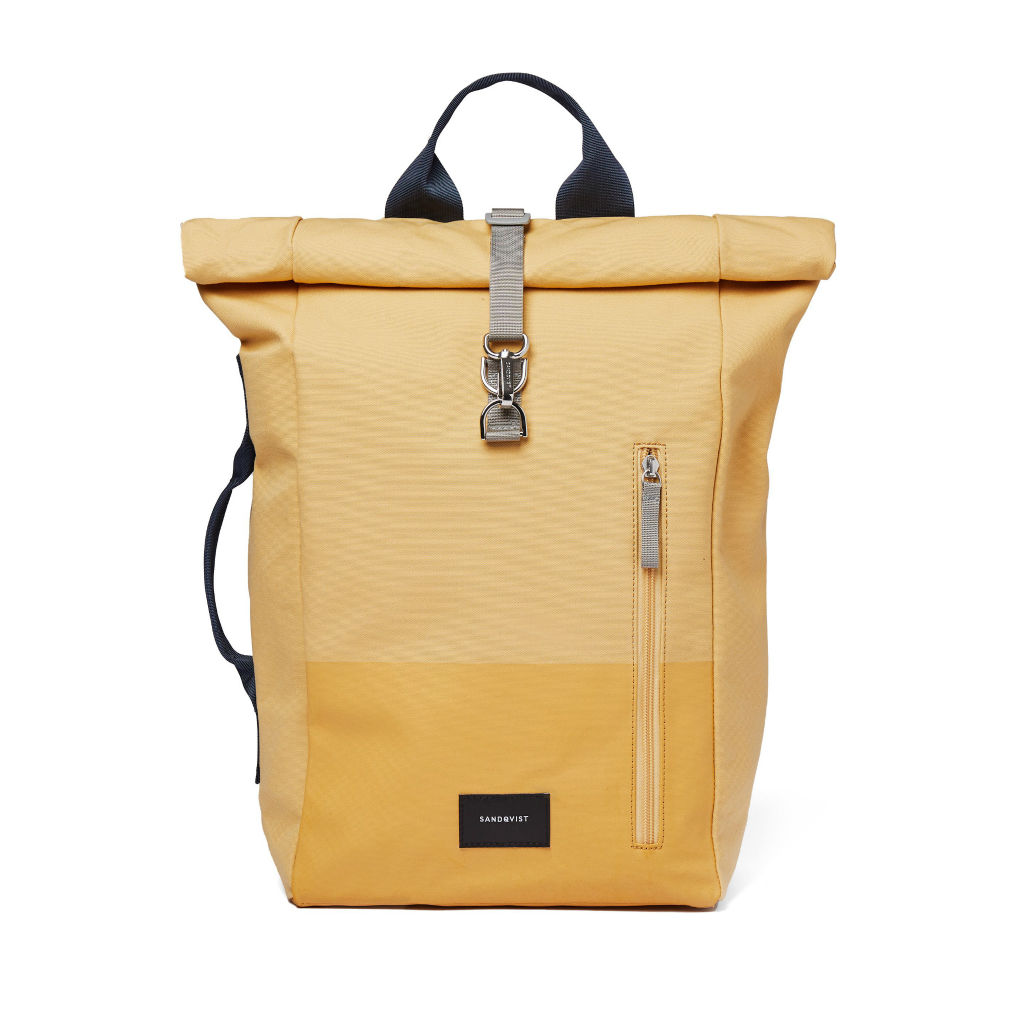 SANDQVIST サンドクヴィスト DANTE VEGAN Yellow Leaf with Navy webbing