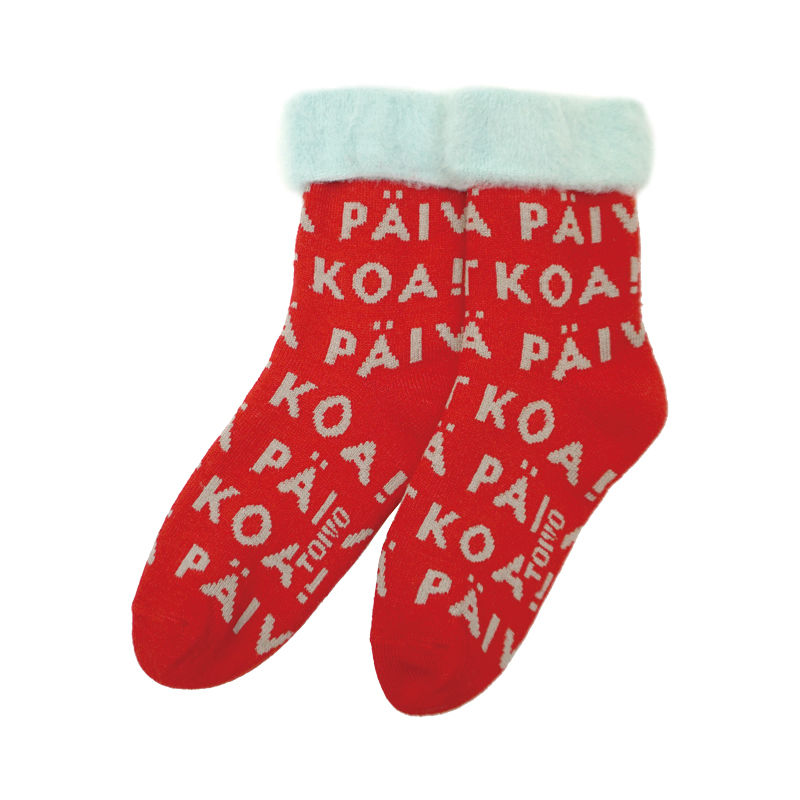 FROM F（フィンランド製モコモコソックス）HYVAA PAIVANJATKA! red ※2022年より名称がTOIVOからFROM Fに変わりました。