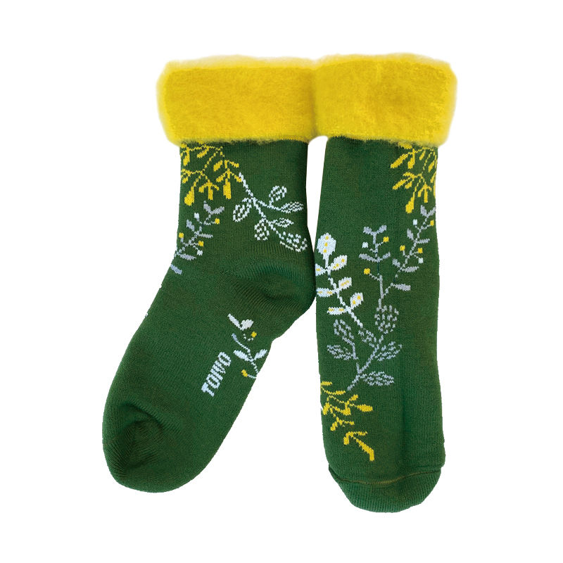 FROM F（TOIVOフィンランド製モコモコソックス）yrtti ハーブ green ※2022年より名称がTOIVOからFROM Fに変わりました。