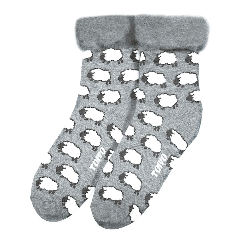 メンズ FROM F（フィンランド製モコモコソックス）lammas ひつじ light mel.grey ※2022年より名称がTOIVOからFROM Fに変わりました。